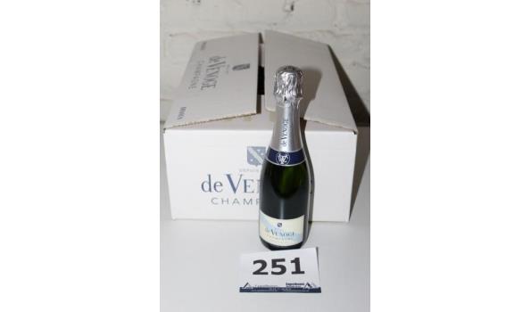12 flessen à 37,5cl champagne De Venoge, Cordon Bleu Brut